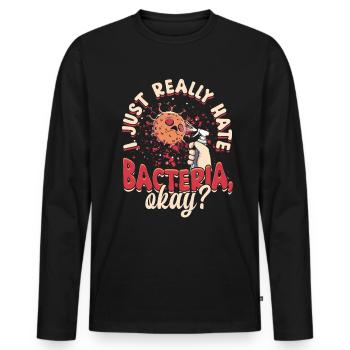 Nuclear phobia Mysophobia - Men's Premium Organic Long Sleeve Shirt - black - Front - Nico (187cm)