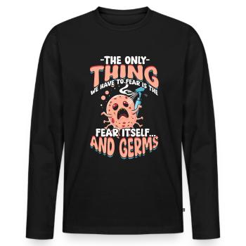 Nuclear phobia Mysophobia - Men's Premium Organic Long Sleeve Shirt - black - Front - Nico (187cm)