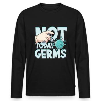 Nuclear phobia Mysophobia - Men's Premium Organic Long Sleeve Shirt - black - Front - Nico (187cm)