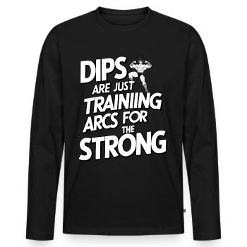 Training Arc - Men's Premium Organic Long Sleeve Shirt - black - Front - Nico (187cm)