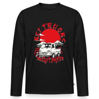 Kei Truck Proof Proof Size Doesn't Matter - Men's Premium Organic Long Sleeve Shirt - black - Front - Nico (187cm)