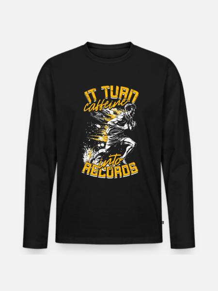 Sprint Leichtathletik Sprinten - Männer Premium Bio Langarmshirt - Schwarz