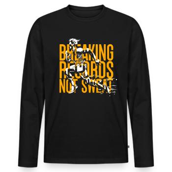 Sprint Athlétisme Sprint - T-shirt manches longues Premium bio Homme - noir - Devant - Nico (187cm)