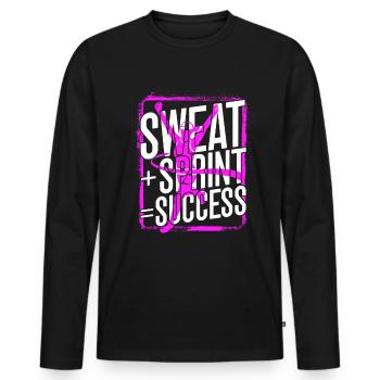 Sprint Athletics Sweat Sprint Success - Men's Premium Organic Long Sleeve Shirt - black - Front - Nico (187cm)