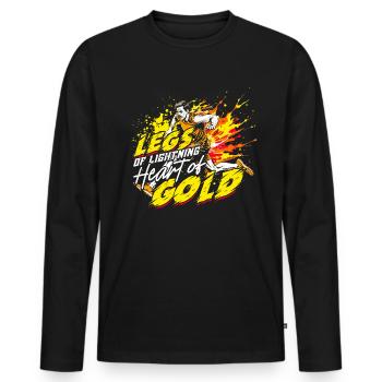 Sprint Athletics Sprint Legs Of Lightning - Men's Premium Organic Long Sleeve Shirt - black - Front - Nico (187cm)