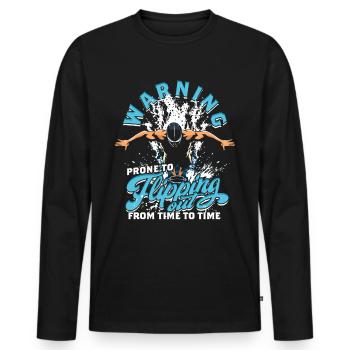Plongée sur tremplin sujette au retournement - T-shirt manches longues Premium bio Homme - noir - Devant - Nico (187cm)