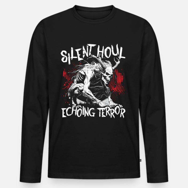 Wendigo Kryptide Cryptid - Männer Premium Bio Langarmshirt - Schwarz