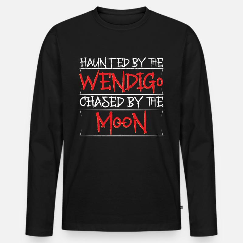 Wendigo Kryptide Cryptid - Männer Premium Bio Langarmshirt - Schwarz