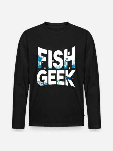 Aquarium Aquaristik - Männer Premium Bio Langarmshirt - Schwarz