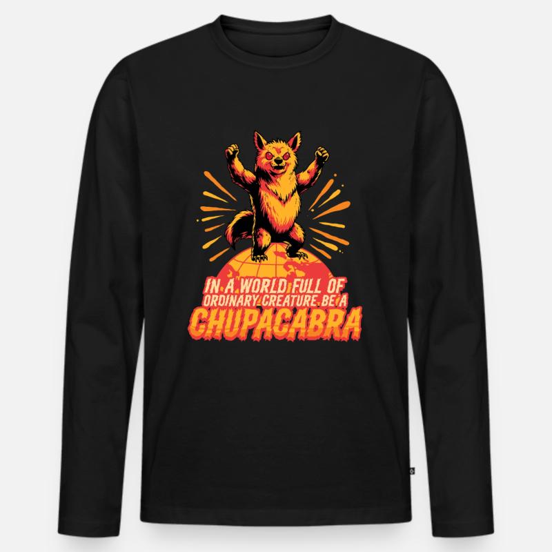 Chupacabra Kryptid Kryptozoologie - Männer Premium Bio Langarmshirt - Schwarz