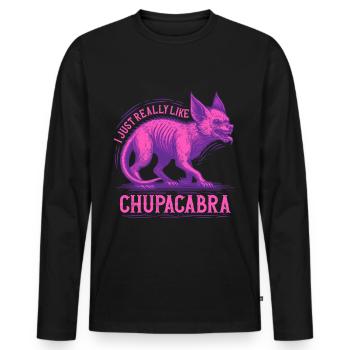 Chupacabra Cryptid Cryptozoology - Men's Premium Organic Long Sleeve Shirt - black - Front - Nico (187cm)