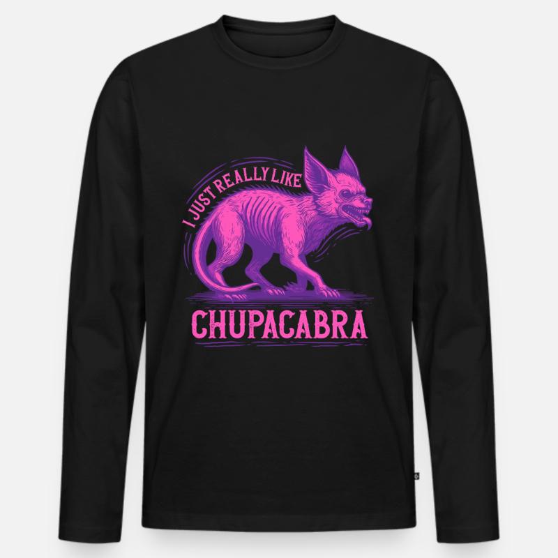 Chupacabra Kryptid Kryptozoologie - Männer Premium Bio Langarmshirt - Schwarz