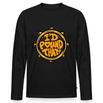 Cardio Drummer Cardio Drumming - Men's Premium Organic Long Sleeve Shirt - black - Front - Nico (187cm)