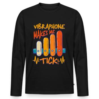 Vibraphon Marimba Vibraphone Makes Me Tick - Männer Premium Bio Langarmshirt - Schwarz - Vorne - Nico (187cm)