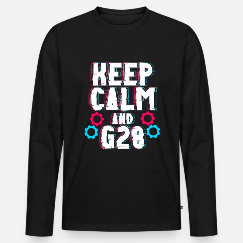 Cutting machine operator - Men's Premium Organic Long Sleeve Shirt - black