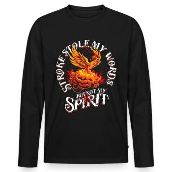 Schlaganfall Erholung - Männer Premium Bio Langarmshirt - Schwarz - Vorne - Nico (187cm)