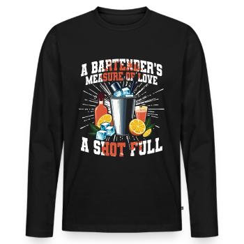 Bartender Bartender Bartending - Men's Premium Organic Long Sleeve Shirt - black - Front - Nico (187cm)
