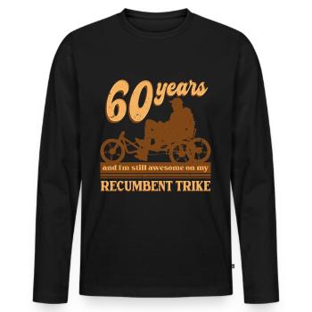 Tricycle couché Tricycle couché - T-shirt manches longues Premium bio Homme - noir - Devant - Nico (187cm)