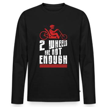 Tricycle couché Tricycle couché - T-shirt manches longues Premium bio Homme - noir - Devant - Nico (187cm)