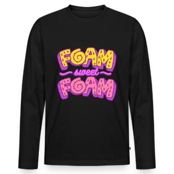 Upholsterer Upholstery Foam Sweet Foam - Men's Premium Organic Long Sleeve Shirt - black - Front - Nico (187cm)