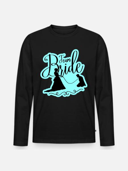 Team Bride Wedding Hen - Men's Premium Organic Long Sleeve Shirt - black