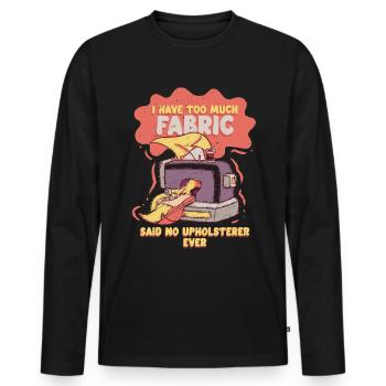 Polsterer Polsterin Polsterei - Männer Premium Bio Langarmshirt - Schwarz - Vorne - Nico (187cm)