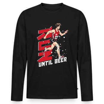 Marathon Marathonläufer Run Until Beer - T-shirt manches longues Premium bio Homme - noir - Devant - Nico (187cm)