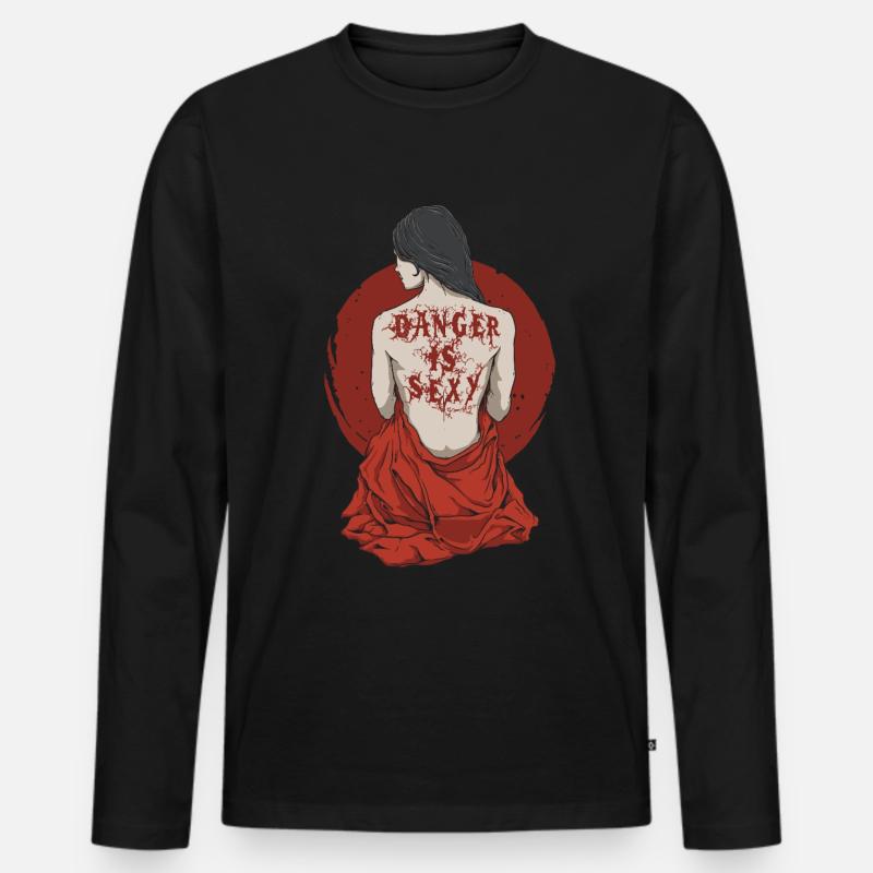 Dark Romance Reverse Harem - Männer Premium Bio Langarmshirt - Schwarz