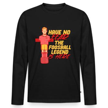Table de baby-foot - T-shirt manches longues Premium bio Homme - noir - Devant - Nico (187cm)