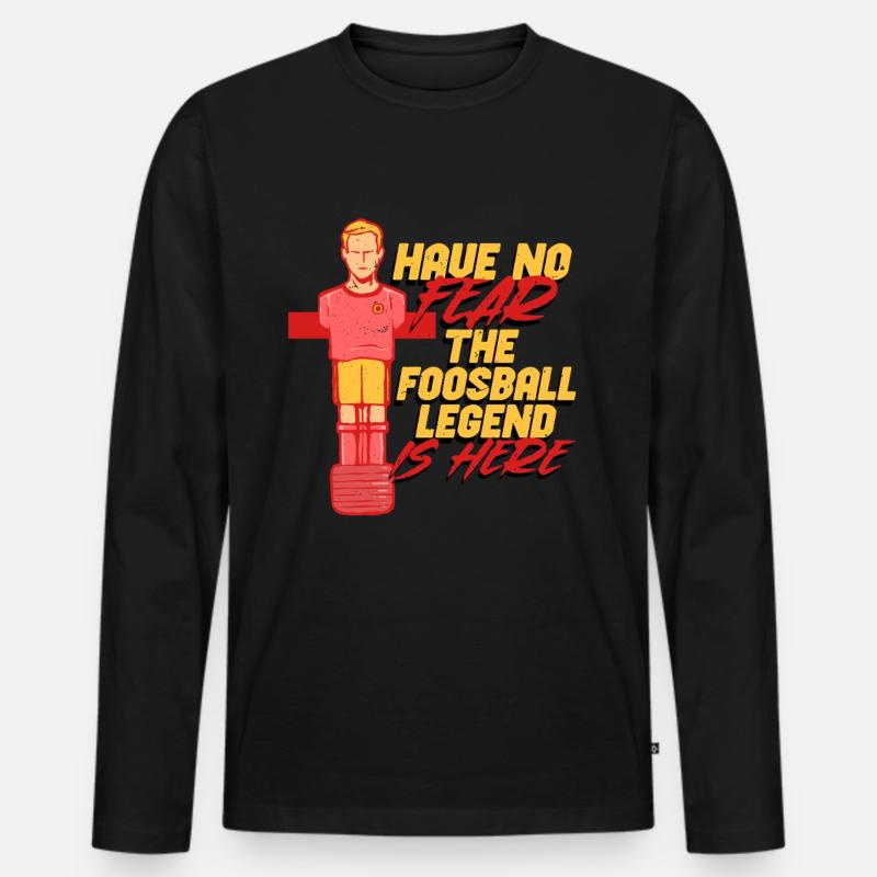 Tischfußball Tischkicker - Männer Premium Bio Langarmshirt - Schwarz
