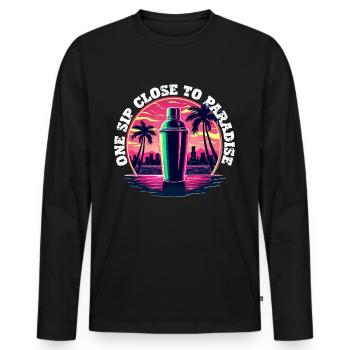 Bartender Bartender Bartending - Men's Premium Organic Long Sleeve Shirt - black - Front - Nico (187cm)