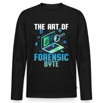 Digital Forensics The Art Of Forensic Byte - Men's Premium Organic Long Sleeve Shirt - black - Front - Nico (187cm)