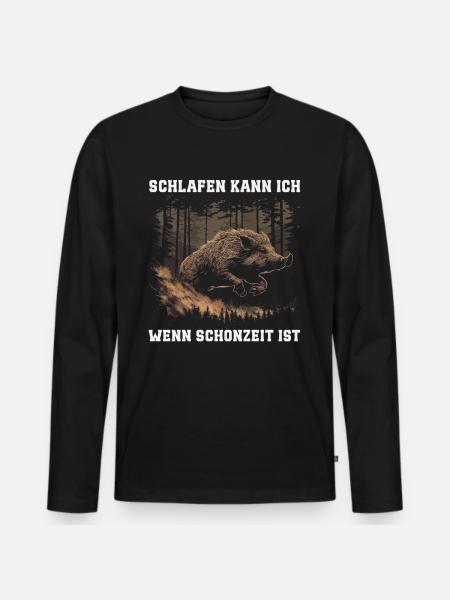 Hunter Closed Season - Men's Premium Organic Long Sleeve Shirt - black