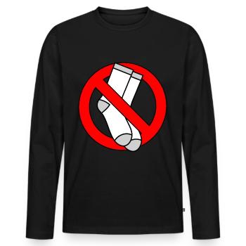 No Socks Allowed No Socks Allowed Feet - Men's Premium Organic Long Sleeve Shirt - black - Front - Nico (187cm)