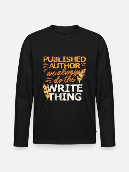 Author Authors - Men's Premium Organic Long Sleeve Shirt - black