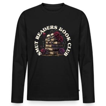 Dark Romance Booktok Smut Readers Book Club - T-shirt manches longues Premium bio Homme - noir - Devant - Nico (187cm)