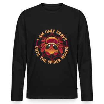 Arachnophobia Spider phobia - Men's Premium Organic Long Sleeve Shirt - black - Front - Nico (187cm)