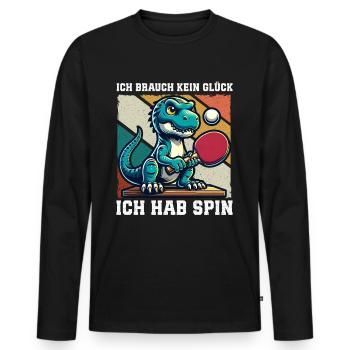 Joueur de tennis de table Conception de jeu de tennis de table - T-shirt manches longues Premium bio Homme - noir - Devant - Nico (187cm)