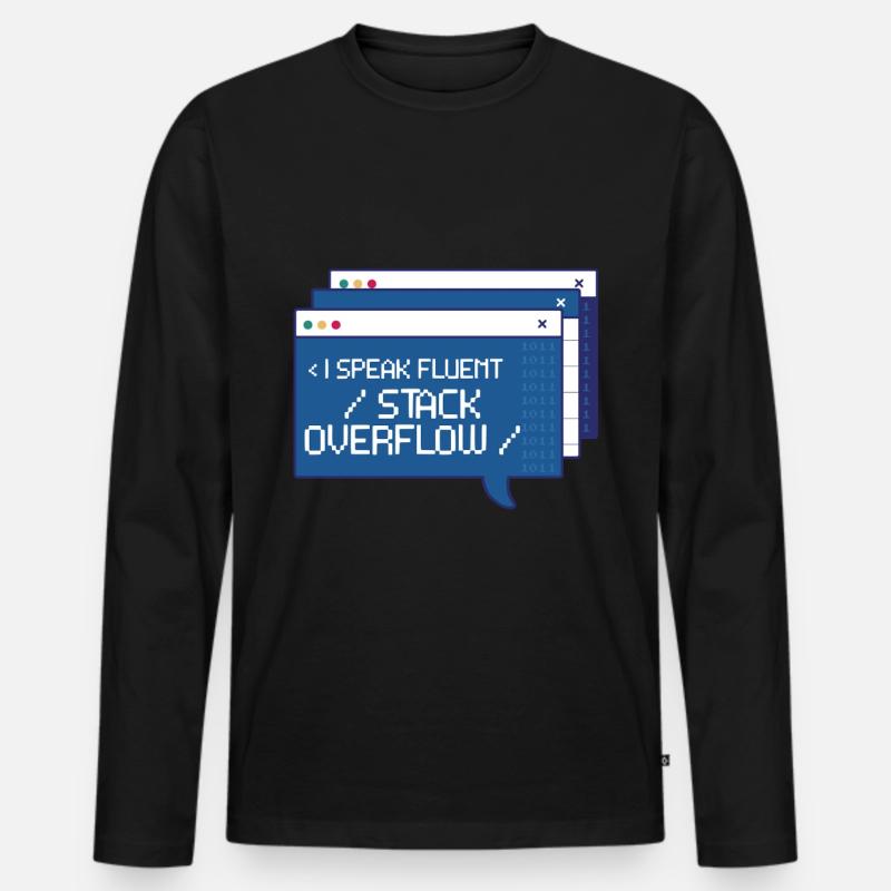 Computer Scientist Programmer - Men's Premium Organic Long Sleeve Shirt - black