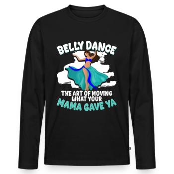 Belly Dance Belly Dancer - Men's Premium Organic Long Sleeve Shirt - black - Front - Nico (187cm)