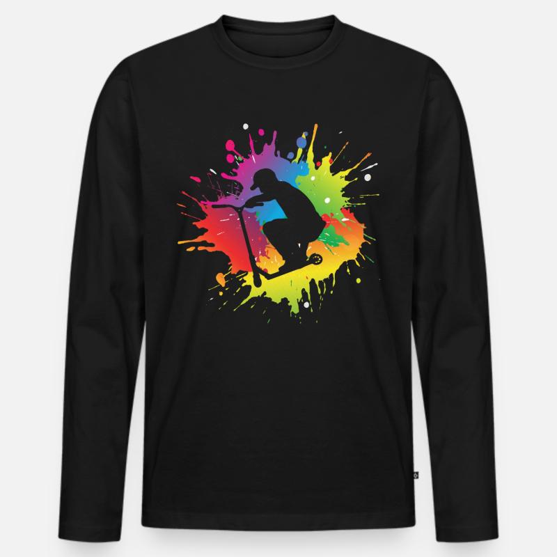 Scooter - Männer Premium Bio Langarmshirt - Schwarz