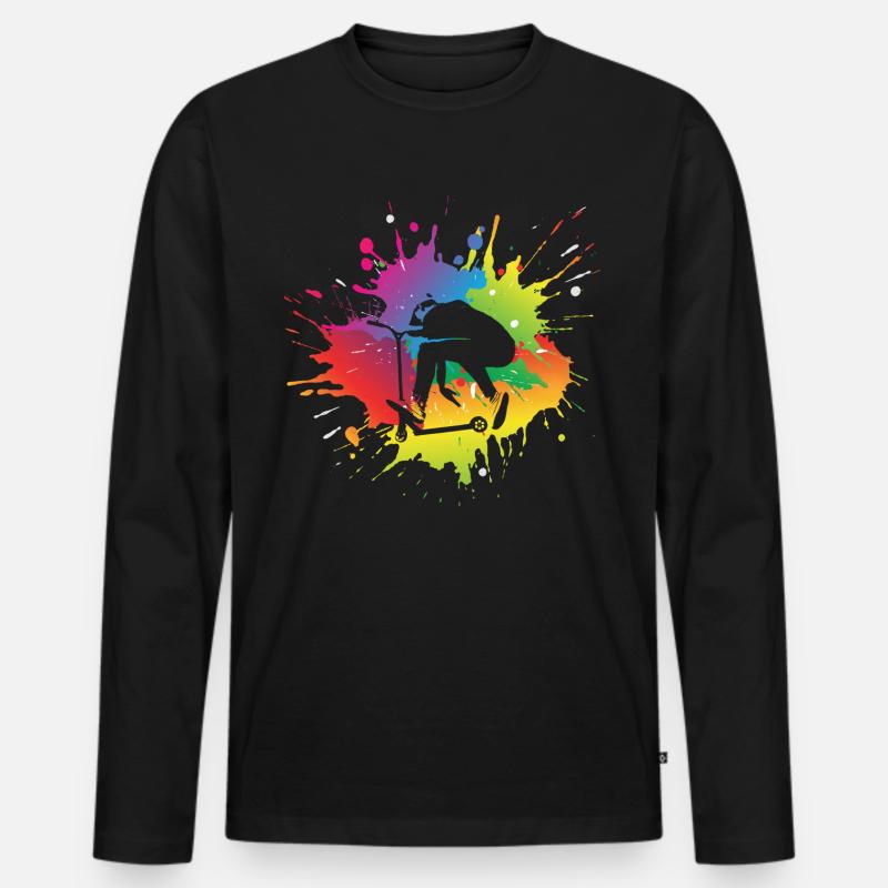 Scooter - Männer Premium Bio Langarmshirt - Schwarz