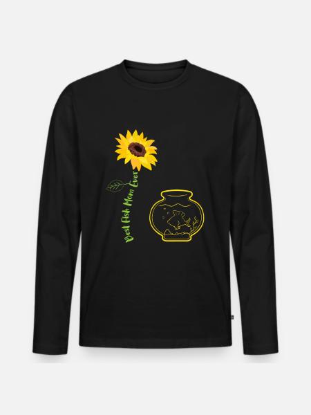 Best Fish Mom Ever - Men's Premium Organic Long Sleeve Shirt - black