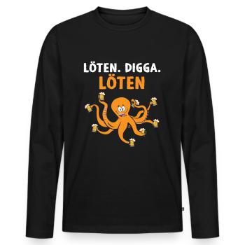 Soudure Digga Soudure Bière Buveur Bière Kraken - T-shirt manches longues Premium bio Homme - noir - Devant - Nico (187cm)