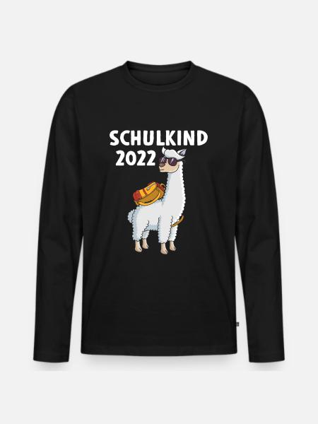 Écolier 2022 Lama - T-shirt manches longues Premium bio Homme - noir