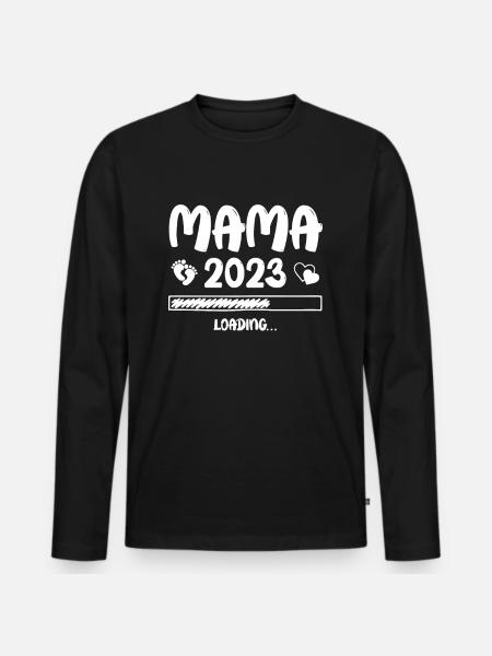 Mama Loading 2023 - Men's Premium Organic Long Sleeve Shirt - black