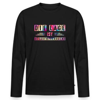 L’emplacement est ivre vintage boozing - T-shirt manches longues Premium bio Homme - noir - Devant - Nico (187cm)