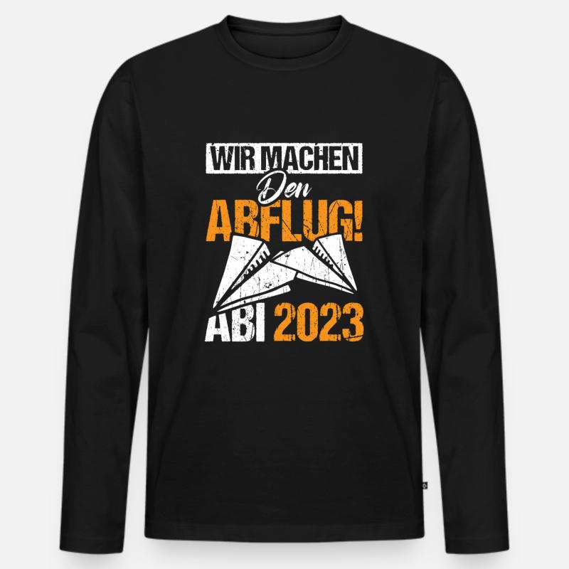 Abi 2023 - Männer Premium Bio Langarmshirt - Schwarz