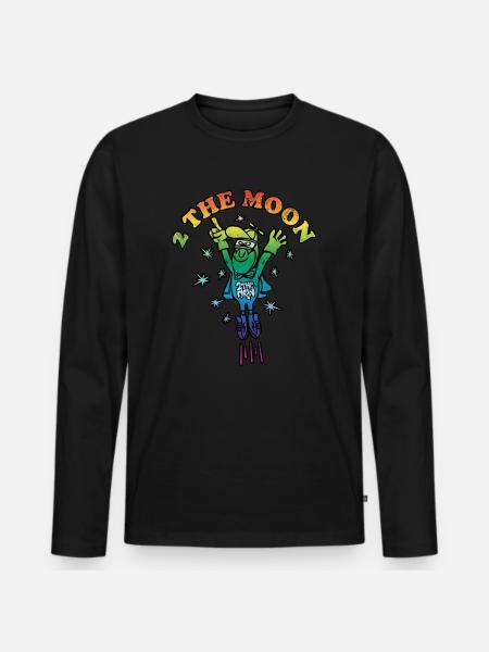 To the moon - Men's Premium Organic Long Sleeve Shirt - black