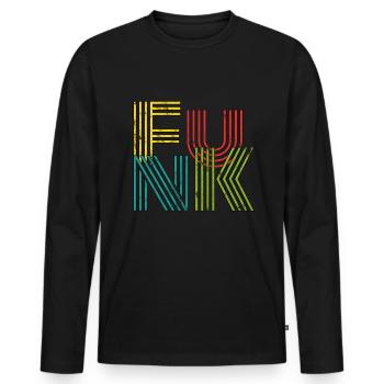 Funk Musik Retro - Männer Premium Bio Langarmshirt - Schwarz - Vorne - Nico (187cm)